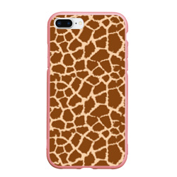Чехол для iPhone 7Plus/8 Plus матовый Кожа жирафа - giraffe
