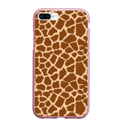 Чехол для iPhone 7Plus/8 Plus матовый Кожа жирафа - giraffe