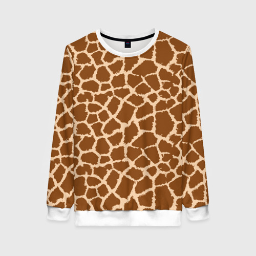Женский свитшот 3D Кожа жирафа - giraffe, цвет 3D печать