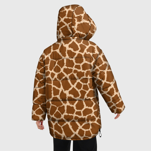 Женская зимняя куртка Oversize Кожа жирафа - giraffe, цвет черный - фото 4