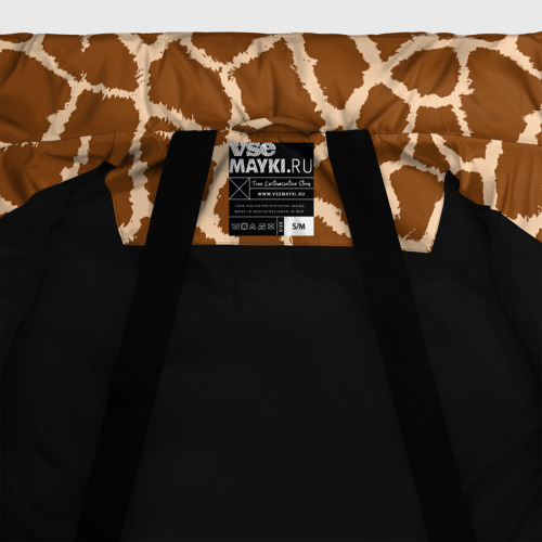 Женская зимняя куртка Oversize Кожа жирафа - giraffe, цвет черный - фото 7