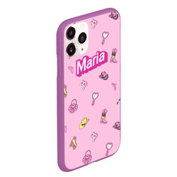 Чехол для iPhone 11 Pro Max матовый Имя Мария в стиле барби - розовый паттерн аксессуары  - фото 2