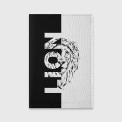Обложка для паспорта матовая кожа Лев - царь зверей