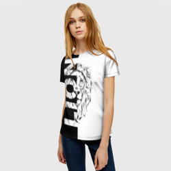 Женская футболка 3D Лев - царь зверей - фото 2