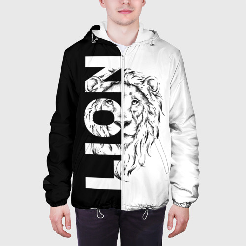 Мужская куртка 3D Лев - царь зверей, цвет 3D печать - фото 4