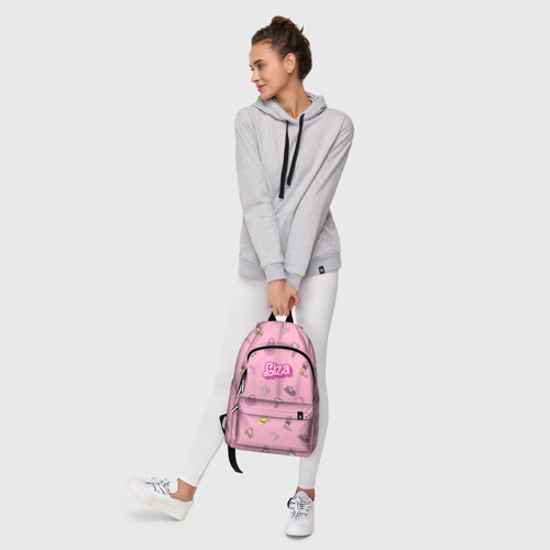 Рюкзак 3D Лиза - в стиле барби: аксессуары на розовом паттерн - фото 7