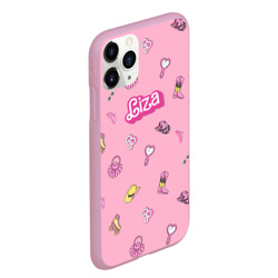 Чехол для iPhone 11 Pro Max матовый Лиза - в стиле барби: аксессуары на розовом паттерн - фото 2