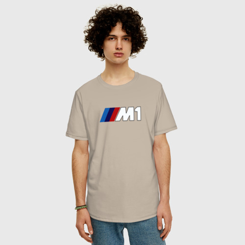 Мужская футболка хлопок Oversize с принтом Bmw das auto, фото на моделе #1