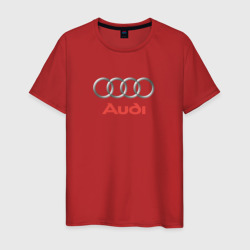 Audi brend – Мужская футболка хлопок с принтом купить со скидкой в -20%