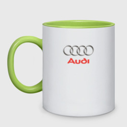 Кружка двухцветная Audi brend