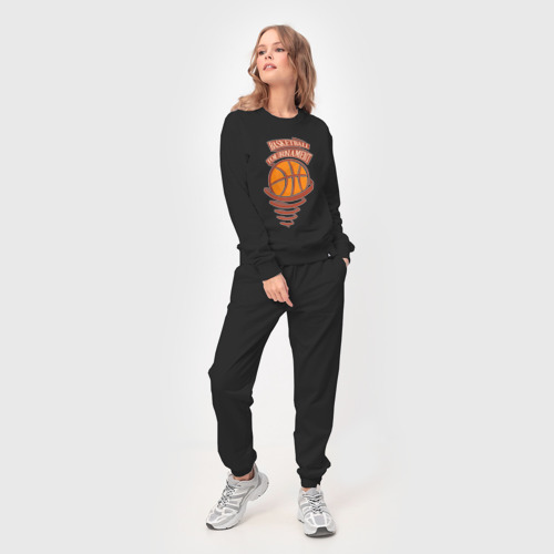 Женский костюм хлопок Баскетбольный турнир, цвет черный - фото 3