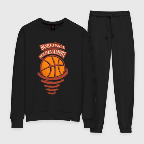 Женский костюм хлопок Баскетбольный турнир, цвет черный