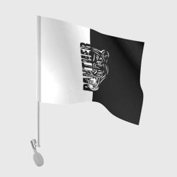 Флаг для автомобиля Пантера - чёрно-белое