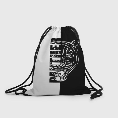 Рюкзак-мешок 3D Пантера - чёрно-белое