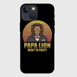 Чехол для iPhone 13 mini Папа лев выходит на вечеринку