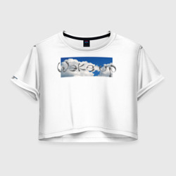 Женская футболка Crop-top 3D Wake up OS