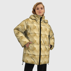 Женская зимняя куртка Oversize Золотая чешуя - фото 2