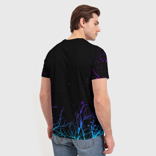 Мужская футболка 3D с принтом Фортнайт градиент эпик, вид сзади #2