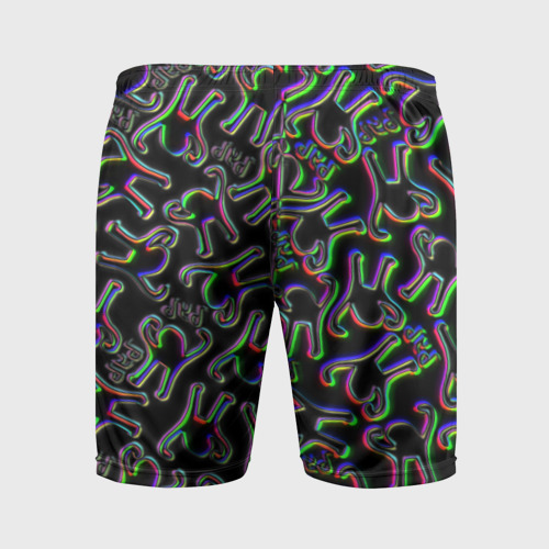 Мужские шорты спортивные Ъуъ съука глитч паттерн, цвет 3D печать - фото 2