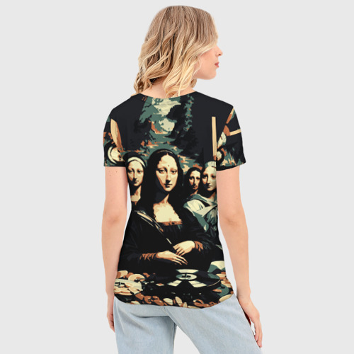 Женская футболка 3D Slim Мона Лиза ai art party, цвет 3D печать - фото 4
