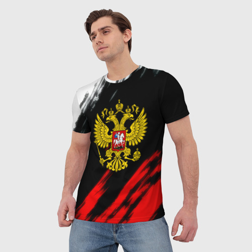 Мужская футболка 3D Russia stripes, цвет 3D печать - фото 3