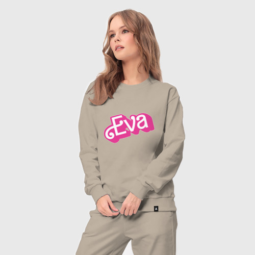 Женский костюм хлопок Eva -retro barbie style, цвет миндальный - фото 5