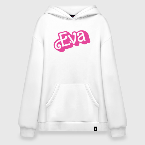 Худи SuperOversize хлопок Eva -retro barbie style, цвет белый