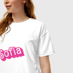 Женская футболка хлопок Oversize Sofia - retro barbie style - фото 2