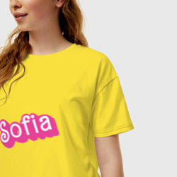 Женская футболка хлопок Oversize Sofia - retro barbie style - фото 2