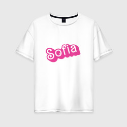 Женская футболка хлопок Oversize Sofia - retro barbie style