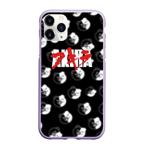 Чехол для iPhone 11 Pro матовый Akira x Monokuma, цвет светло-сиреневый