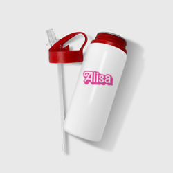 Бутылка для воды с трубочкой Alisa - retro Barbie style - фото 2