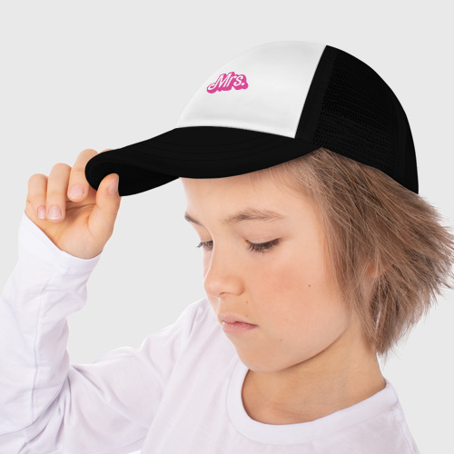 Детская кепка тракер Миссис в стиле барби - для жены, цвет черный - фото 3