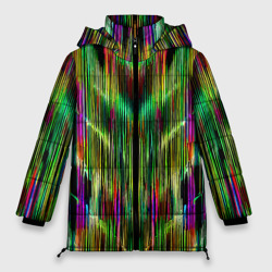 Женская зимняя куртка Oversize Абстрактный паттерн из полос