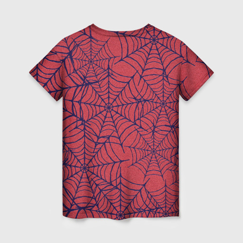 Женская футболка 3D Паутина красно-синий, цвет 3D печать - фото 2