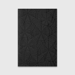 Обложка для паспорта матовая кожа Паутина на чёрном