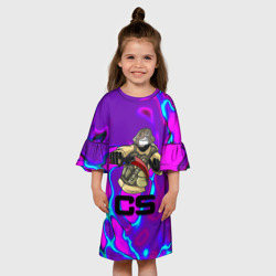 Детское платье 3D Cs go neon skin - фото 2