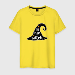 Мужская футболка хлопок I'm her witch ведьмина шляпа Хэллоуин