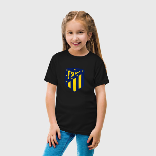 Детская футболка хлопок с принтом Атлетико М, вид сбоку #3