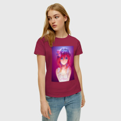 Женская футболка хлопок Anime Girl refflex - фото 2