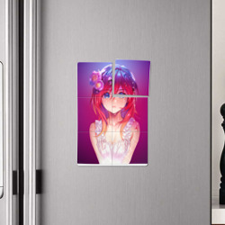 Плакат с принтом Anime Girl refflex для любого человека, вид спереди №4. Цвет основы: белый