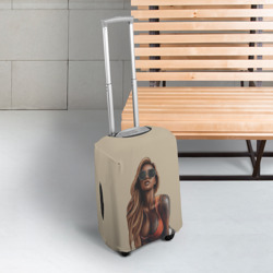 Чехол для чемодана 3D Девушка с тату загорелая - фото 2