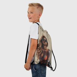 Рюкзак-мешок 3D Девушка с тату загорелая - фото 2