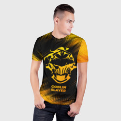 Мужская футболка 3D Slim Goblin Slayer - gold gradient - фото 2