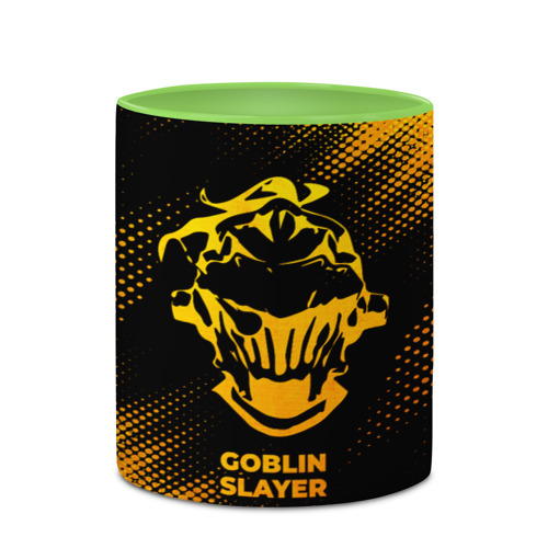 Кружка с полной запечаткой Goblin Slayer - gold gradient, цвет белый + светло-зеленый - фото 4