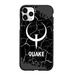 Чехол для iPhone 11 Pro Max матовый Quake glitch на темном фоне