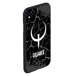 Чехол для iPhone XS Max матовый Quake glitch на темном фоне - фото 2