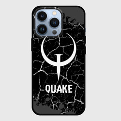 Чехол для iPhone 13 Pro Quake glitch на темном фоне