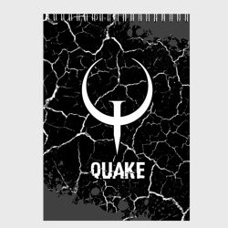 Скетчбук Quake glitch на темном фоне