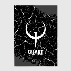 Постер Quake glitch на темном фоне